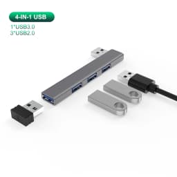 KEBIDUMEI 4 Port USB 3.0 Hub Type C to PD 60W USB 3.0 2.0 Hub OTG Adapter USB C Docking Station USB Splitter For Tablet Macbook
