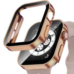 Cover for Apple Watch Case 46mm 42mm 49mm 45mm 44mm 41mm 40mm Tempered Glass Screen Protector Series 12 11 10 9 8 SE 3 Ultra 4 3