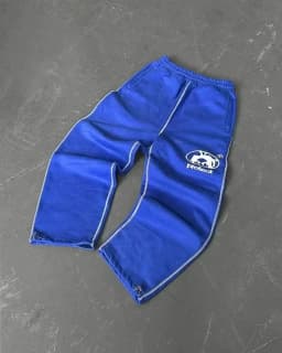 Pink Double Layer Sweatpants Y2K Mens Womens Gothic Hip Hop Letter Patch Retro Baggy Pants Casual Elastic Waist Jogging Pants