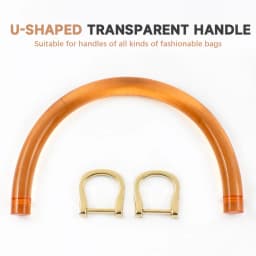 1/2/4Pcs U-shaped Acrylic Transparent Bag Handle Plastic Purse Frame Kiss Clasp Women Handbag Woven-bag Replace Bags Accessories