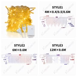 4M-12M LED Icicle String Fairy Lights Curtain Christmas Lights Garland For Garden Party Home Street 2026 New Year Decor Lamps