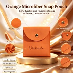 100pcs Soft Microfiber Jewellery Pouches Half Circle Snap Flap Custom Logo Suede Button Bag For Earring Ring Jewelry Packaging