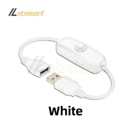 5V 2A USB Inline On Off Button Switch Cable Male to Female USB Cord for LED Strip Desk Lamp USB Powered Small Electronic Devices