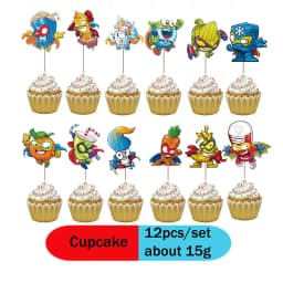 Cartoon Superzings Theme Disposable Tableware Set Birthday Party Baptism Communion Backdround Balloon Plate Decorate Supplie