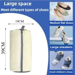 Durable Shoe Washing Machine Bag for All Shoe Types with Zipper for Sneakers and Casual Shoes Laundry Reusable Shoe Wash Bag