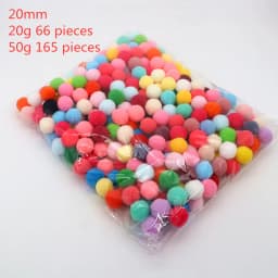 8-30mm Mixed Fluffy High Elasticity Soft Pompoms Home Furnishings Diy Hand-sewn Craft Children's Toys Wedding Decoration 20-50g