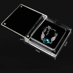 Small Size Jewelry Display Box Lockable Acrylic Magnetic Gemstone Casket High-Quality Necklace Storage For Gift Box New 2024