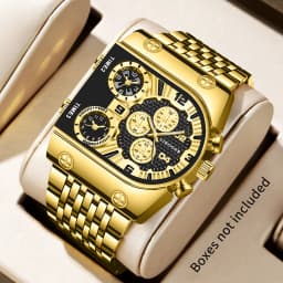 New men's quartz men's business handsome watch suitable for daily wear and holiday gifts in multiple time zones