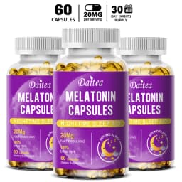Melatonin 20mg Anti Stress Tools Sleeping Capsules Melatonin to Sleep Stay Asleep Longer For Adult Beauty Health