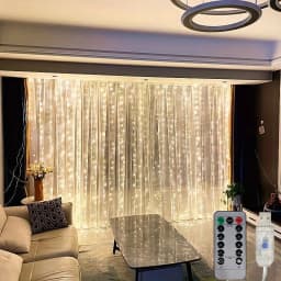 Holiday LED Curtain Light String USB Powered 8 Modes Christmas New Year Party Lights Home Wedding Birthday Room Decor Aesthetic