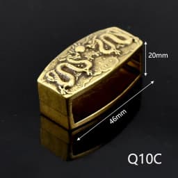 2Pcs Deepeel 35/40mm Pure Copper Belts Rings Buckles Leather Belt Loops Brass Buckle DIY Craft Band Ring Loop Clasp Accessories