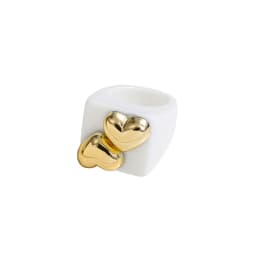 2024 New Trendy Geometric Square Round Resin Acrylic Chunky Rings for Women Girls Punk Style Knuckle Flower Rings Jewelry