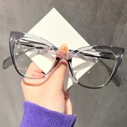 New Cat Eye Glasses Frame Women Flat Mirror Fashion Eyeframe Retro Man Anti Blue Light Trendy Decorative Glasses Plain Eyewear