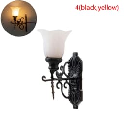 1:87 Scale Model Warm White LED Street Lamp Posts, Dollhouse Ceiling Decor; Miniature Wall Lighting
