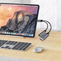 2in1 Type C to USB A OTG Cable Phone Adapter with Charging Cord and USB Port for IPhone15 16 Pro Mac iPad Samsung Huawei Laptop