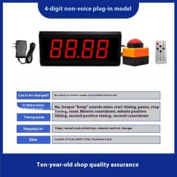 Digital Display Competition Timer Countdown Stopwatch Counter 2.3 Inch 4-Digit Training Speech Timing Equipment + Remote Control
