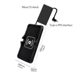 Cordless Cell Phone Charger For Car Cordless Fast Charging Pad For Auto Non-Slip Cell Phone Charger Pad Flat Charging Mat For