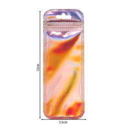 50pcs Pink Laser Ziplock Bag Holographic Self-Sealing Pouch For Earring Display Jewelry Gift Packaging Small Supplies Organizer