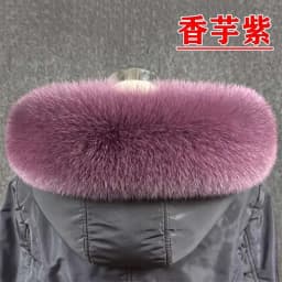 Real Fox Fur Collar Women Universal Hat Strip Down Jacket Fur Collar Winter Warm Fur Scarf Shawl Luxury Neck Warmer Fur Scarf