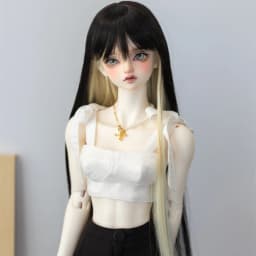 New Style 1/3 1/4 1/6 1/8 High Temperature Wire Striaght BJD Wig For Doll Hair Wig Two Colors