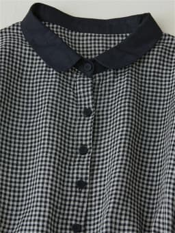 2026 Patchwork Fashion Black White Plaid Autumn Dresses Office Lady Work Dress Japanese Style Women Spring Casual Long Clothing