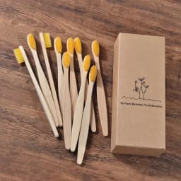 10Pcs Bamboo Toothbrush Eco Friendly Wooden Tooth Brush BPA Free Soft Bristle Tip Charcoal Adults Oral Care Toothbrushes