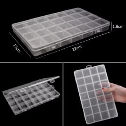 1Pcs Transparent Plastic Storage Jewelry Box Compartment Adjustable Container For Beads Earring Box Jewelry Rectangle Box Case