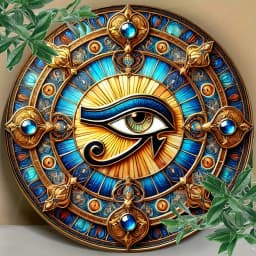 Eye of Horus Round Iron Artwork 7.8 Inch Decorative Wall Hanging for Home Cafe Bar, Religious Collection, Ideal Gift for Friends