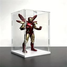1pc Transparent Self-Assembled Acrylic Display Box Dustproof Storage Display Cabinet, Suitable for Car Models/Toys/Collectibles