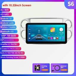 9'' AI Intelligent System Car Radio for VW Volkswagen Tiguan 1 NF GPS Wireless CarPlay Android Auto 4G 2 Din 2din Autoradio WIFI