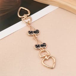 〔CC88〕1Piece Heart Buckle Cherry Bag Chain DIY Bag Strap Extension Replacement ,Women's Bag Decoration