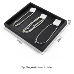 PU Leather Jewelry Display Tray for Drawer Counter Top Pendant Earrings Necklace Ring Organizer Bracelet Holder Storage Showcase