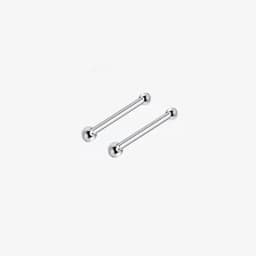 2pcs Ear Piercing Silver Needle Ear Stick Stud Earrings For Women Maintaining Ear Hole Small Tiny Round Ball Ear Jewelry
