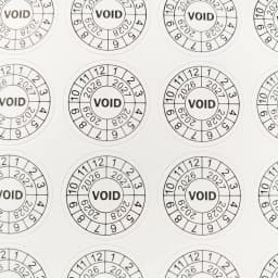 100pcs 20mm Destructive Brittle Paper Warranty VOID Label Sticker Repair Guanantee Year Month Expire Date Tamper Evident