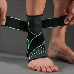 VBOSI Ankle Brace Compression Support Sleeve with Adjustable Strap for Men Women, Breathable Knitted Ankle Support for Sprain, S