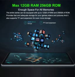 Global Version 14.1 Inch Tablet PC Big Screen 1920x1080 Octa Core MT6769 12+256GB Tablet 14 Inch Android 14 Game Study PAD