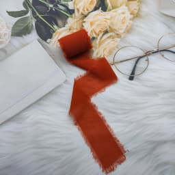 5 Meters Hand Torn Edge Chiffon Ribbon Wedding Hold Flower Tassel Ribbon Bow Decoration Snow Silk Fabric Strip