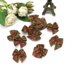 30Pcs/Lot 3.5x3.5cm Polyester Ribbon Bows Mini Satin Bows For Crafts Sewing Ornaments Party Home Christmas Decorations
