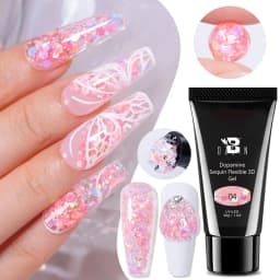 AWStorG Hema Free Poly Nail Gel 30ML Acrylic Gel Finger Extension Transparent Nail Art Extension Quick Building Soak Off UV