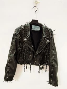 Leather vintage Jacket Skull Jacket gothic Leather vintage Jacket harajuku Jacket gothic clothes y2k clothes gothic Jacket