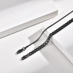 2pcs Cuban Chain Bracelet for Men Boys,Waterproof Stainless Steel Silver Color Chain Wristband,Stylish Fahter's Day Gift