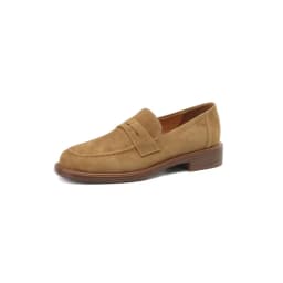 2026 Spring Sheep Suede Women Shoes Round Toe Chunky Heel Women Pumps Shoes for Women Deep Mouth Loafers Low Heels Ladies Shoes