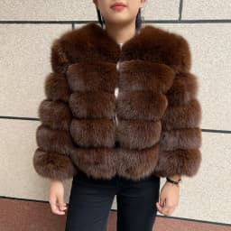 New Real Fox Fur Coat Women's Winter Warm 100% Natural Fur Jacket Short Raccoon Fur Coat Women's High Quality Hot Sale