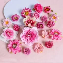 1Bag Artificial Flower Head For Home Room Wedding Decoration Handmade Craft Wreath Christmas Tree Decor 2025 Navidad Supplies