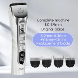 Fenice New Upgrade 5000mA Capacity Cordless LCD Screen Pets Dog Grooming Clippers Rechargeable Haircut Shaver for Trimming Salon