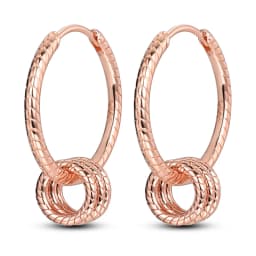 925 Sterling Silver Gold Color Circular Hoop Earrings Golden Earring Fit Original Charms Diy Fine Jewelry For Fashion Women