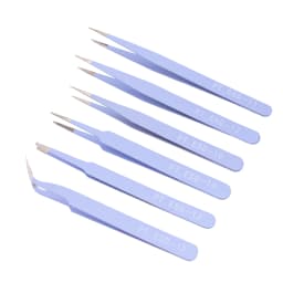 1pcs Anti-Static Excellent Quality Tweezers Bend Long Nose Cross Tweezers For Intersperse Beads Jewerly Tools Sewing Accessories