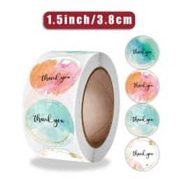 500pcs 1.5 Inch "Thank You For Your Order" Kraft Paper Sticker Envelope Seal Label For DIY Biscuit / Candy Packaging Sticker