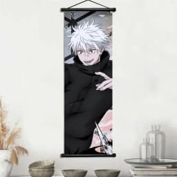 Jujutsu Kaisen Gojo Satoru & Geto Suguru Anime Art Fabric Wall Hanging Scroll Home Decor