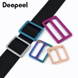 5Pcs 20-38mm Metal Ring Buckle Tri-Glide Slider Clasp Webbing Bag Strap Adjust Hooks Dog Leash Loops DIY Hardware Accessories